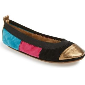 Yosi Samra cap toe foldable ballet flats